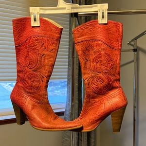 Pink cowboy boots